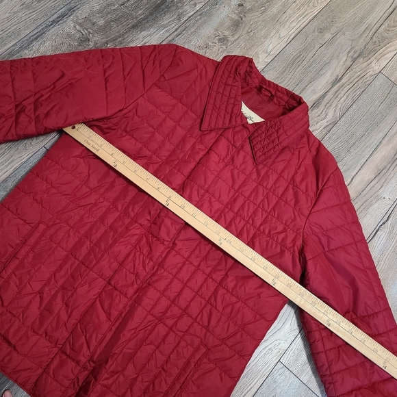Red Quilted Windbreaker Jacket - Picture 5 of 7